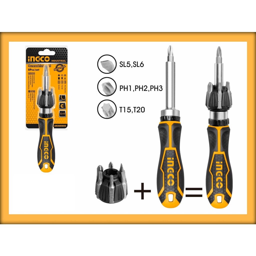 Ảnh Bộ tua vít khóa tự động 7 đầu INGCO AKISD0808 3