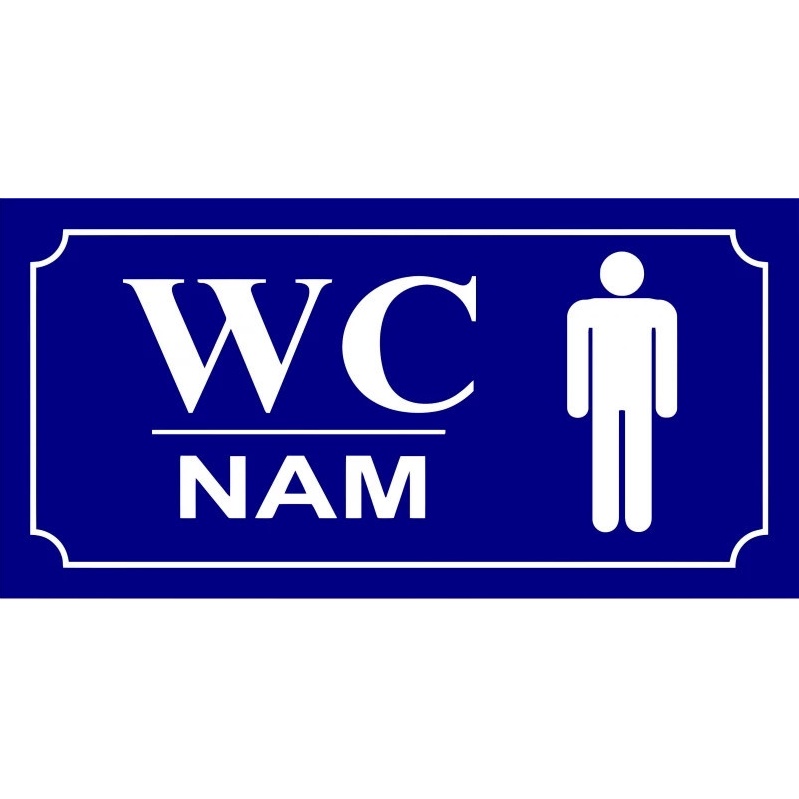 Biển WC Nam Nữ BEDO Mica Đài Loan In UV Cao Cấp Chống Trầy Chỉ Dẫn Nhà Vệ Sinh Hiện Đại