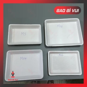 Khay xốp trắng đựng thực phâm, khay thực phẩm - BAO BÌ VUI