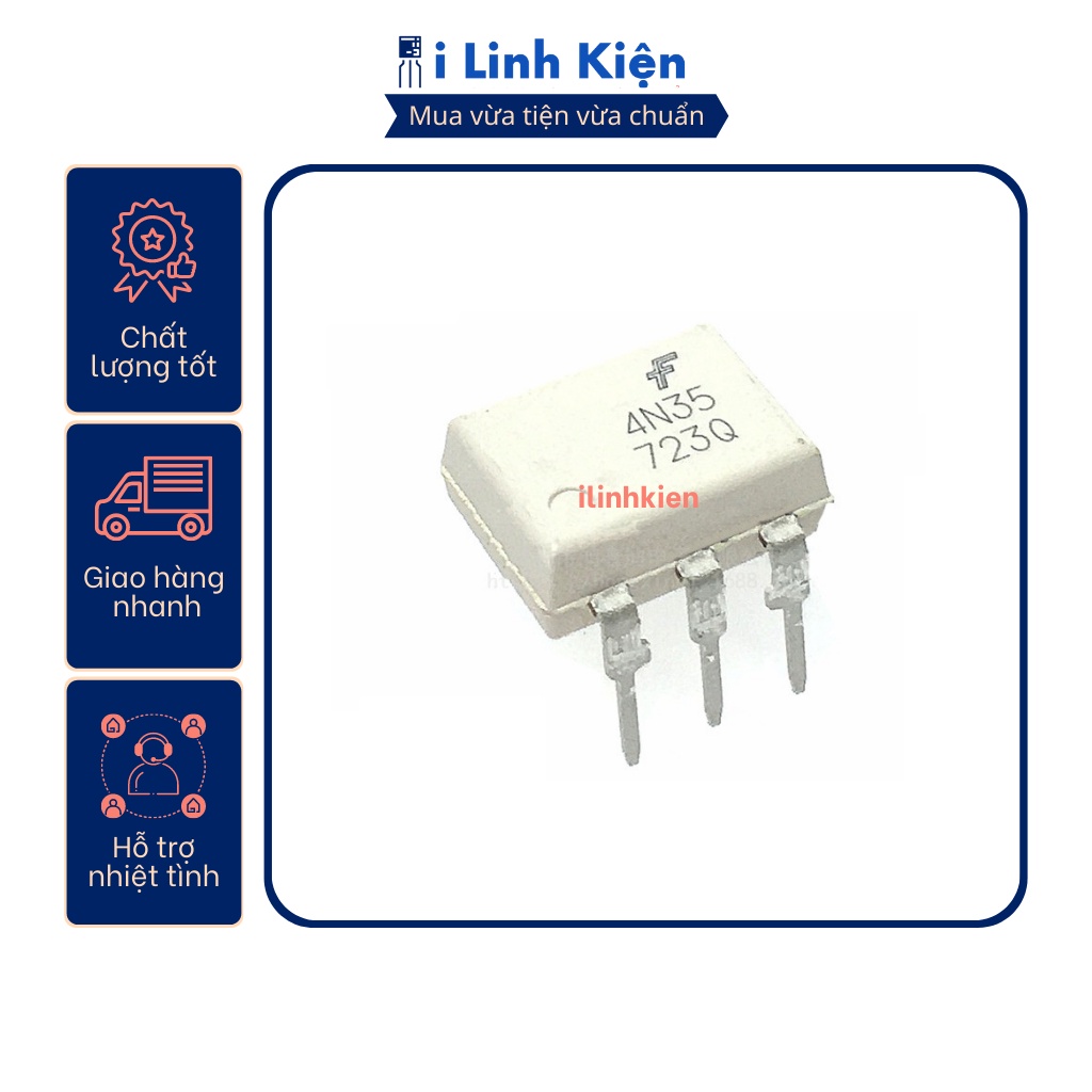 Ic quang 4N35 DIP-6 chính hãng Fairchild | Shopee Việt Nam