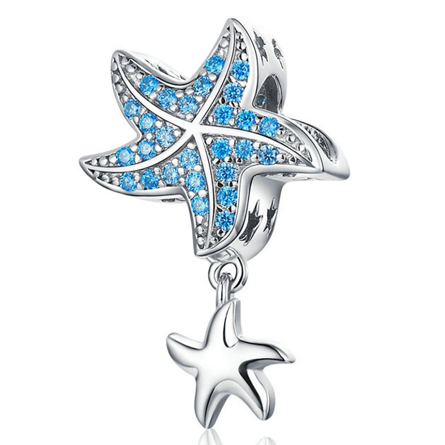 Dinglly Màu Bạc Tròn Cố Định Kẹp Hạt Hình Cầu Ngôi Sao Đính Hạt Charm Vương Miện Phù Hợp Với DIY Trang Sức Phụ Kiện