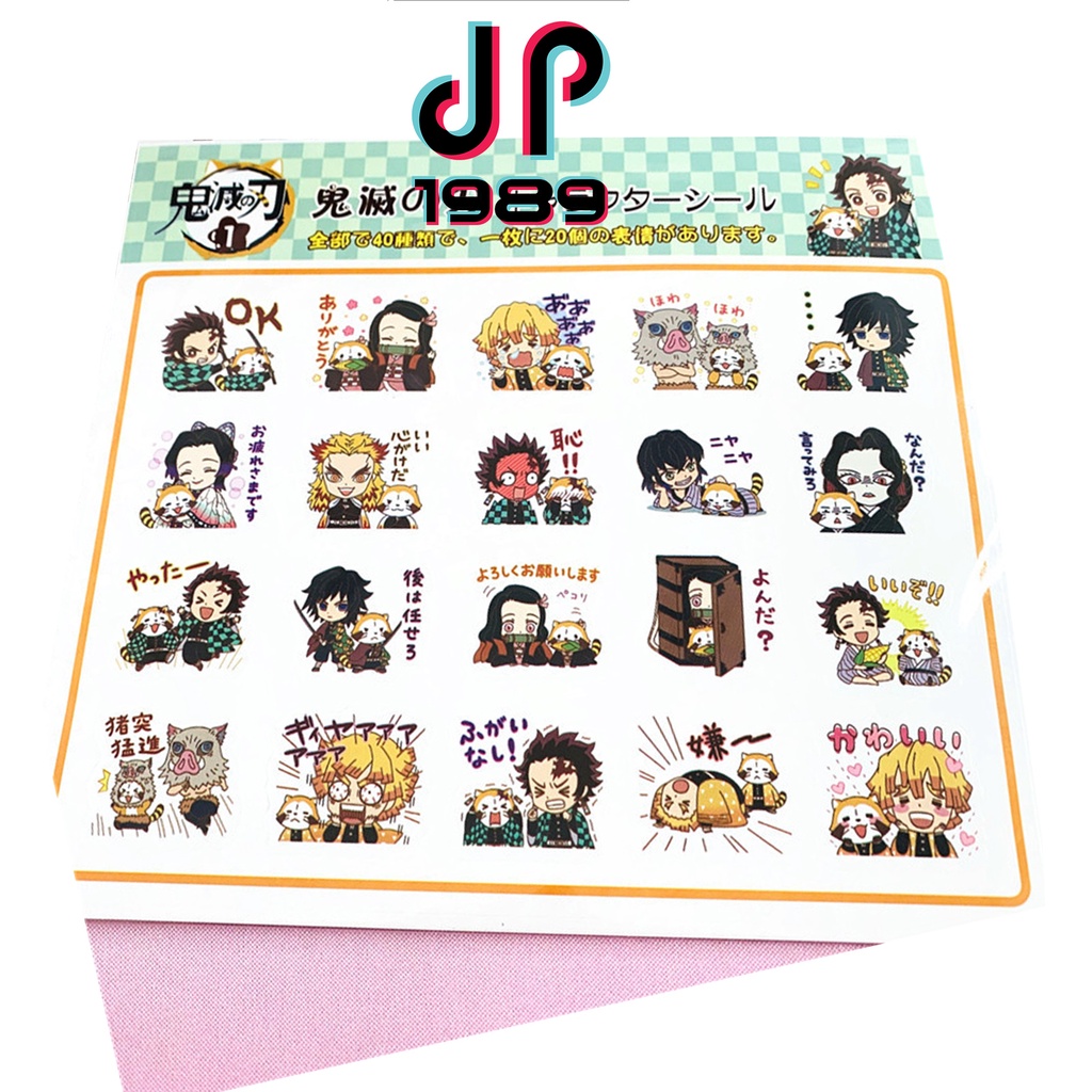 Sticker Thanh Gươm Diệt Quỷ Set 20 Hình | Shopee Việt Nam