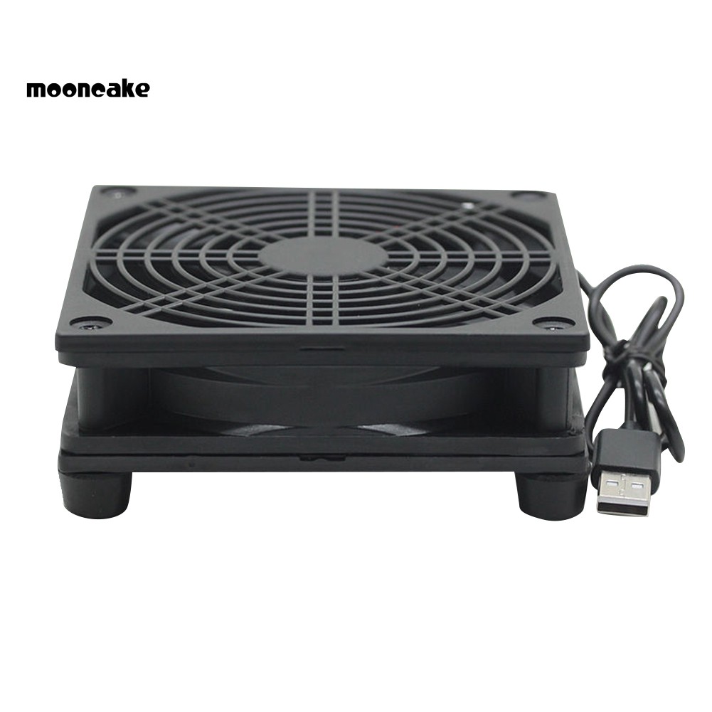 [Mặt Trăng] Bộ nguồn USB 12cm 5V Bộ định tuyến hộp trên cùng Bộ định tuyến Bộ tản nhiệt Quạt làm mát không khí