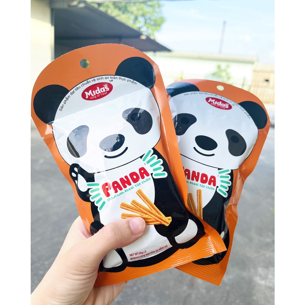 Combo 10 gói snack hình khoai tây chiên Panda 28g-snack gấu, bim bim ...