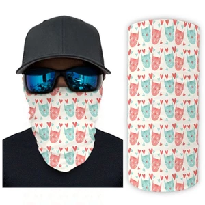 PCF * Mèo Đáng Yêu 12 Trong 1 Liền Mạch Cổ Balaclava Kem Chống Nắng Bandana Thoáng Khí Cho Nóng