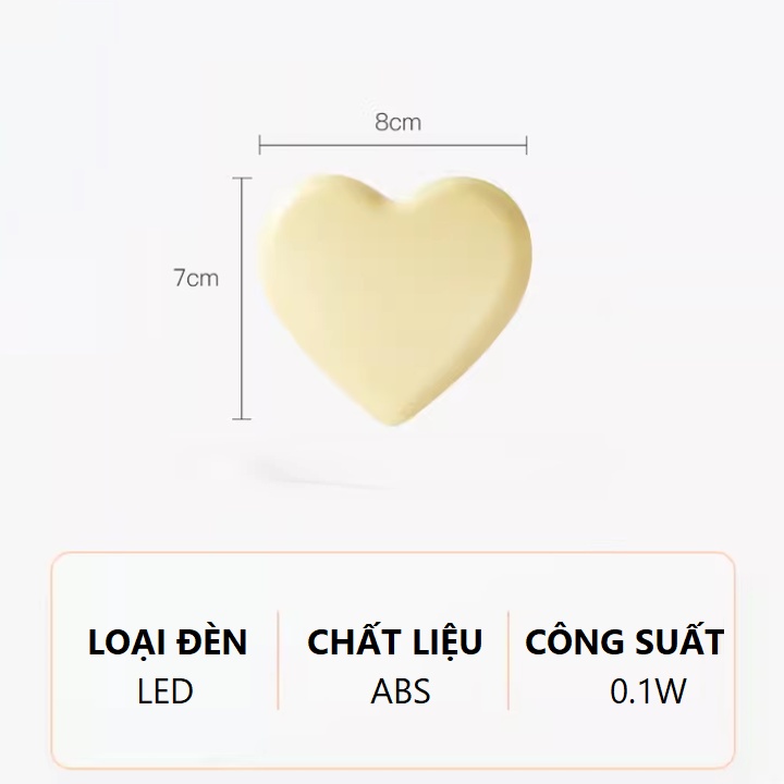 Đèn Ngủ Cảm Ứng Ánh Sáng Tiết Kiệm Điện Năng, Bóng Ngủ Decor Phòng Nhiều Mẫu Dễ Thương