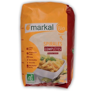 Mì xoắn (nui xoắn) lứt, bán lứt và nui trắng hữu cơ Markal 500g
