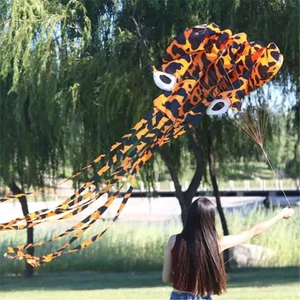 Diều Bạch Tuộc Động Vật Không Khung 4M Diều Đóng Thế Diều Đơn Cho Trẻ Em Người Lớn