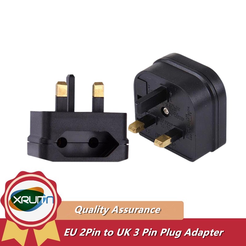 Euro EU 2 Pin Sang Vương Quốc Anh 3Pin Ổ Cắm Du Lịch Cắm Adapter Chuyển Đổi Bộ Sạc Tường Adapter Đầu Nối Nguồn Mới