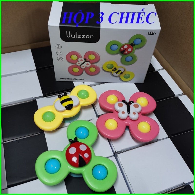 (Xả kho) Bộ 3 con quay spiner có thể dính lên tường phát âm thanh cho béo