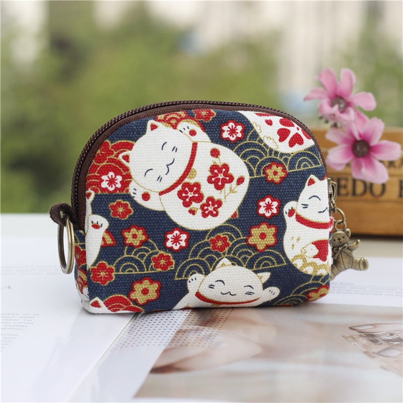 Mô tả Ví canvas Seagloca 799 họa tiết hoạt hình đáng yêu dùng đựng thẻ và tiền xu - 2