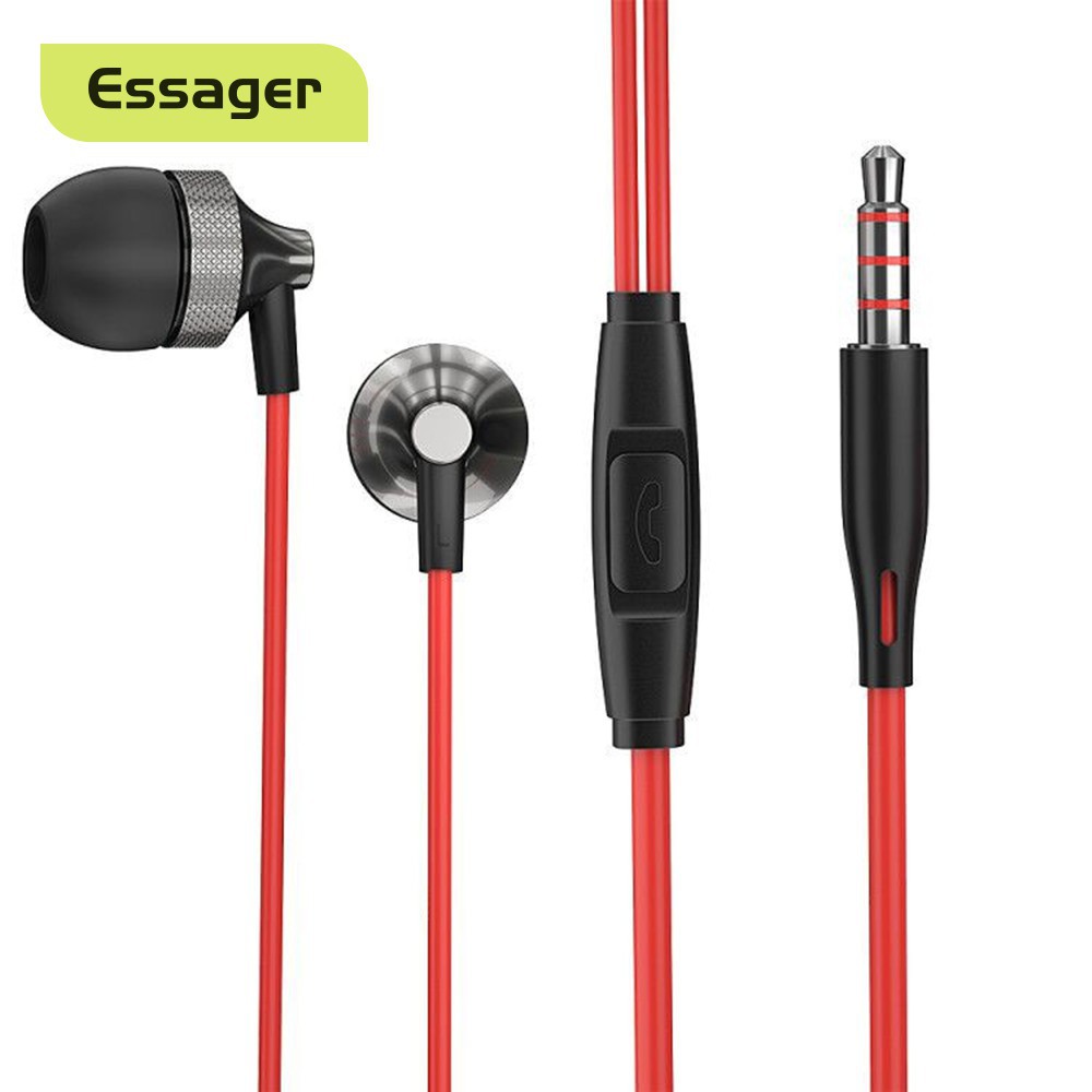 Tai nghe Essager âm thanh sống động có mic đầu cắm 3.5mm cao cấp thích hợp cho iP Samsung Xiaomi Oppo