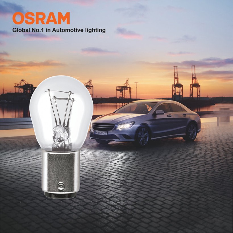 Combo 2 Bóng Đèn Sau 2 Tim OSRAM Original P21/5W 12V 21/5W (Chân Cao Thấp)