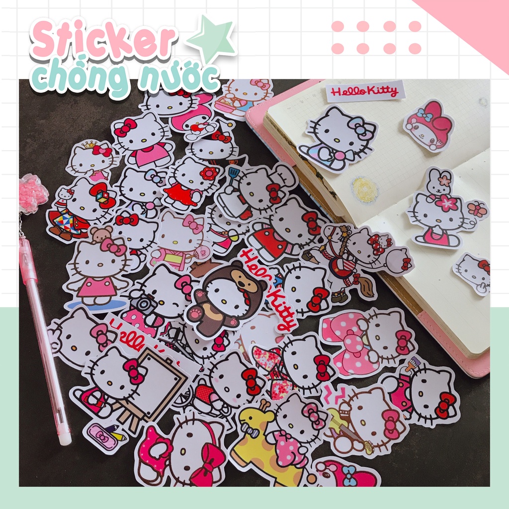 Set sticker Hello kitty hình dán | Shopee Việt Nam