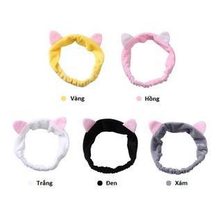 Combo 3 Băng Đô Rửa Mặt Tai Mèo Băng Đô Cài Tóc Nữ Vải Nhung Chất Đẹp Mềm Mượt Hàn Quốc 88264