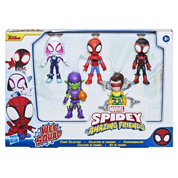 Bộ Sưu Tập 5 Mô Hình Nhân Vật Phim Marvel Spidey and His Amazing Friends