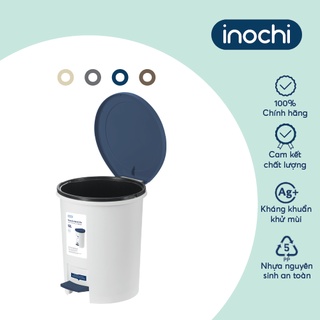 Thùng rác đạp tròn Inochi - Hiro 6L/12L (Nhiều màu, kèm ruột)