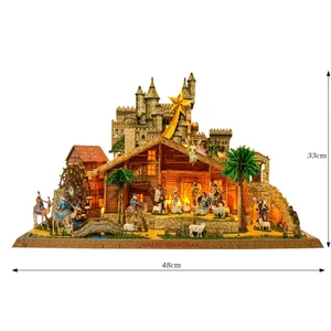 Bộ Mô Hình Lắp Ghép 3D Hang Đá Giáng Sinh Trang Trí Noel [Gỗ Hoặc Giấy]