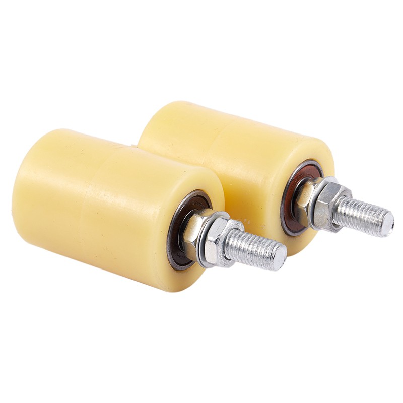 2 Chiếc 50X70Mm Thép PP Con Lăn Phẳng Vòng Bi Hướng Dẫn Bánh Xe 6201 M12 Vít Cho Cửa Điện Cửa Trượt Cổng