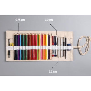 Túi Đựng Bút Vải Canvas 12 / 24 Lỗ Phong Cách Hàn Quốc Tiện Dụng