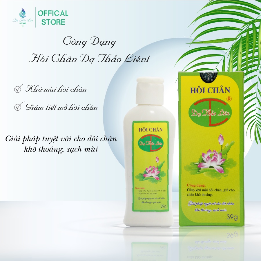 Mô tả Bột khử mùi hôi chân DẠ THẢO LIÊN 39g giúp loại bỏ vi khuẩn, loại bỏ mùi hôi tuyệt đối - 3