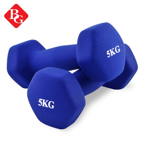Ảnh BG Cặp tạ tay lõi thép đặc bọc cao su nhám 5KG BLUE thái lan tập Gym 1