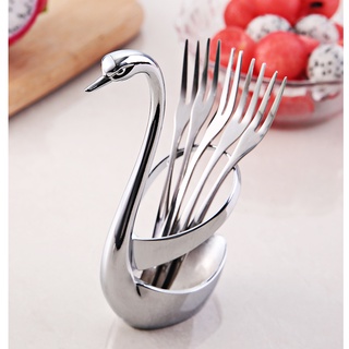 Con THIÊN NGA Đựng Thìa Nĩa Phụ kiện Bàn Ăn Màu Vàng Bạc Có Nĩa Inox 304 Hợp Kim Bóng ĐẸP