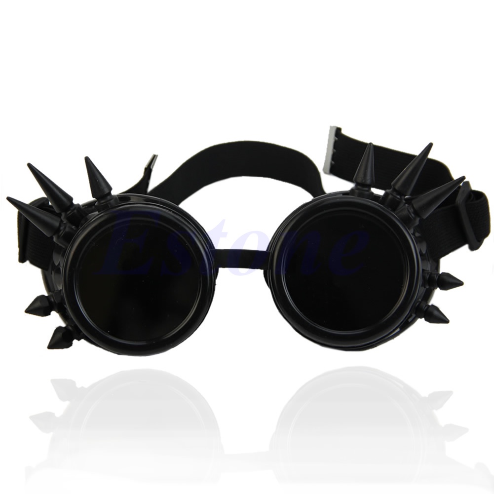 Kính Bảo Hộ Đính Đinh Tán Hóa Trang Phong Cách Steampunk Gothic Punk