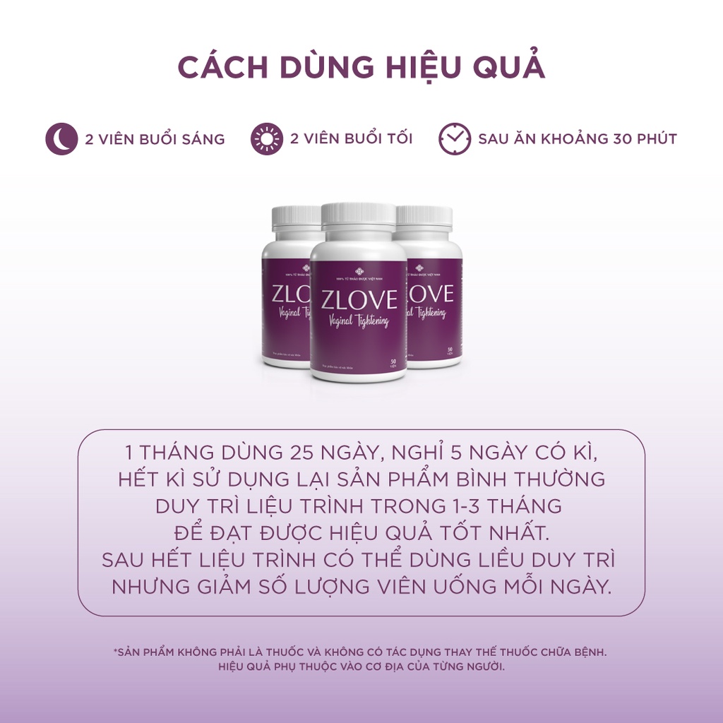 Mô tả Viên uống nội tiết tố nữ Zlove, se khít vùng kín, giảm khô hạn vùng kín ( Hộp 50 Viên) Growgreenaz - 7