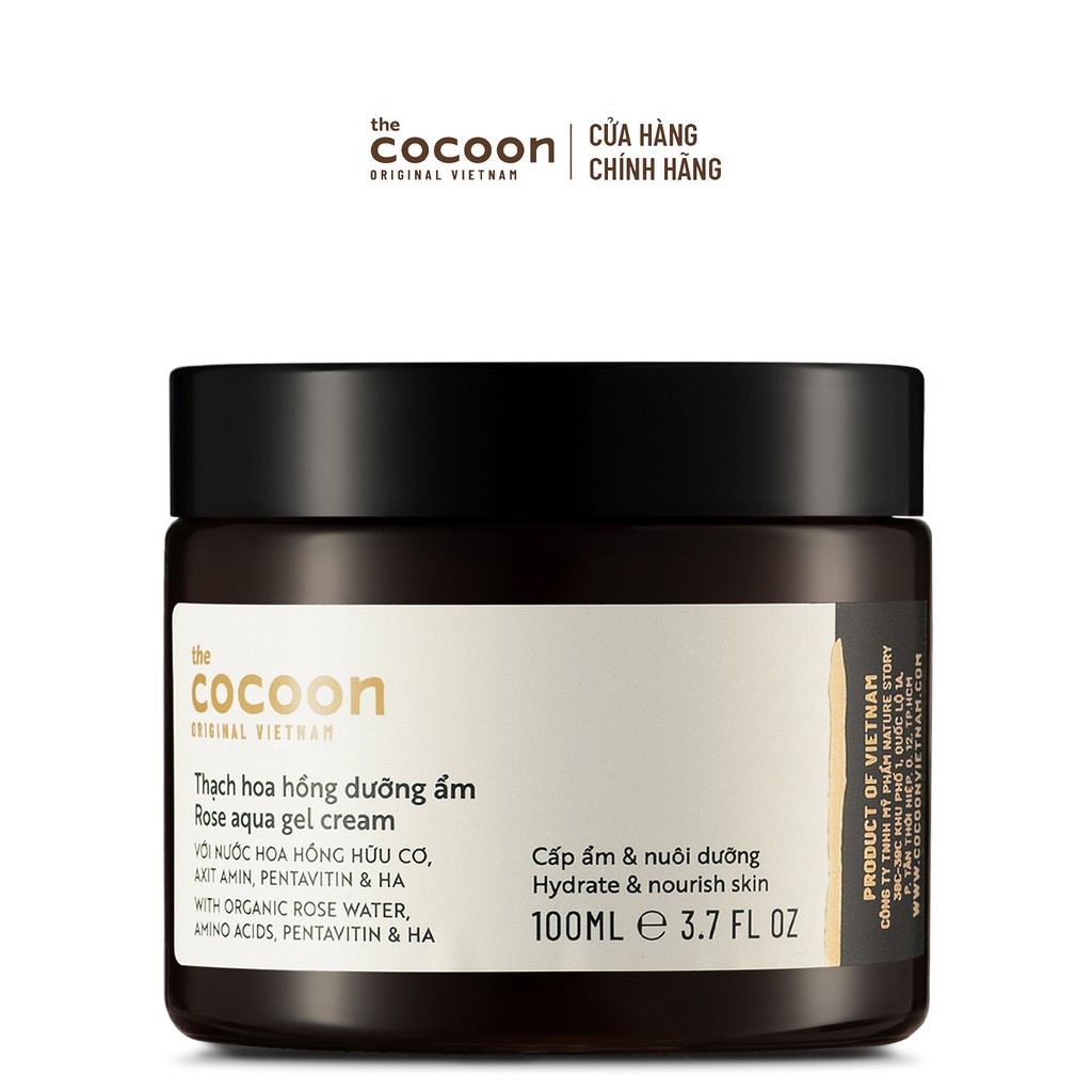 HÀNG TẶNG KHÔNG BÁN - Bigsize - Thạch hoa hồng dưỡng ẩm (kem dưỡng ẩm) Cocoon cấp ẩm & nuôi dưỡng 100ml