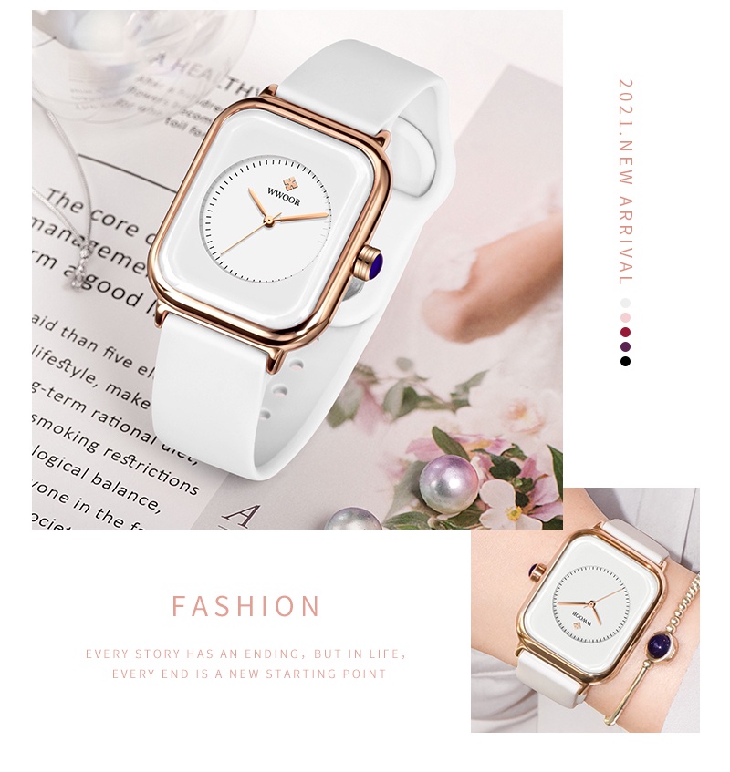 Mô tả Đồng Hồ Chống Thấm Nước Wwoor Kiểu Dáng Sang Trọng - 8873G - 3