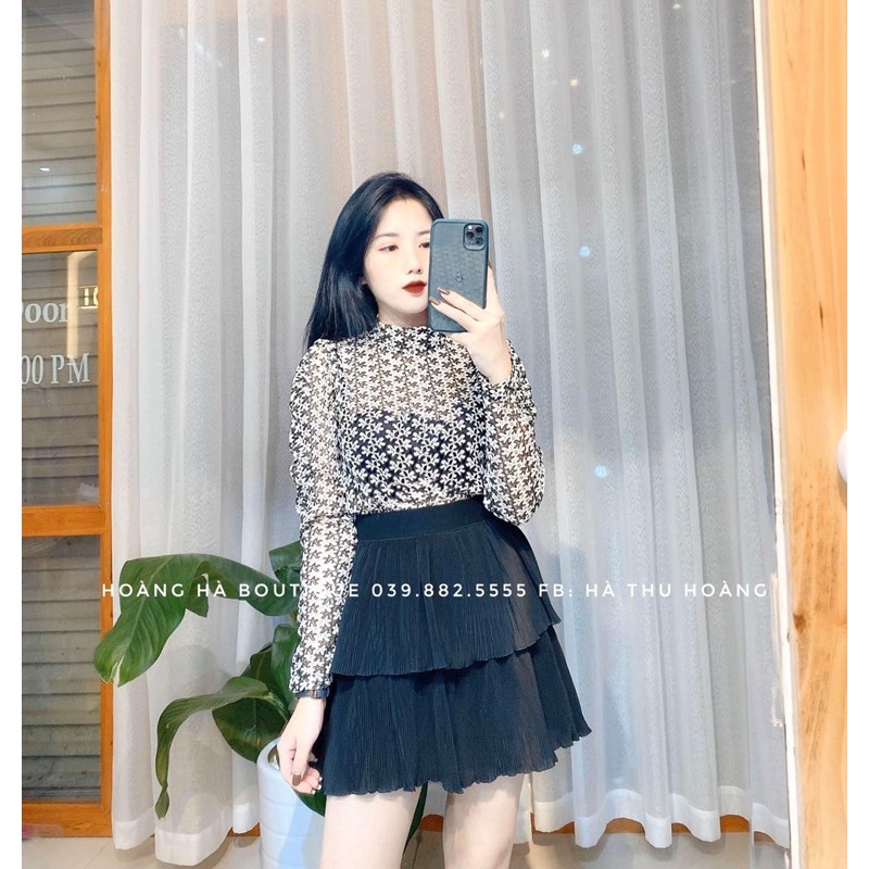 Áo Ren Hoa lưới sang chảnh