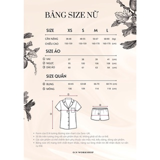 𝗛𝗮̀𝗻𝗴 𝗰𝗵𝗶́𝗻𝗵 𝗵𝗮̃𝗻𝗴 Bộ đồ ngủ nữ mặc nhà Floral form rộng lụa ngọc trai - ON WORKSHOP