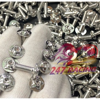 10 ốc Salaya 5li18 Răng NHUYỄN gắn dàn áo xe máy Winner,Sonic,wave....