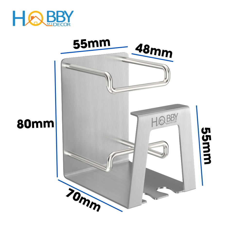Kệ để bàn chải đánh răng dán tường Hobby home decor KBC31 inox 304 có keo
