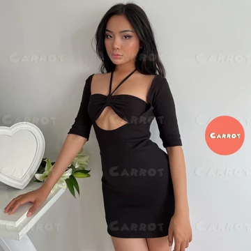 Đầm body sexy hở ngực thiết kế chất thun đi tiệc sang trọng váy nữ dáng ngắn ôm body carrotxinhdep (63)