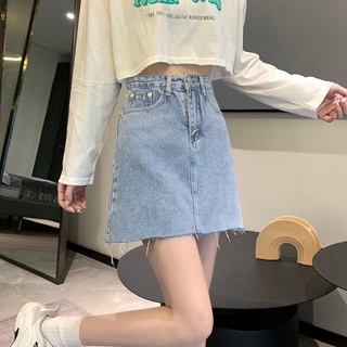 Chân Váy Denim Chữ a Lưng Cao Thời Trang Mùa Hè Hàng Mới Dành Cho Nữ