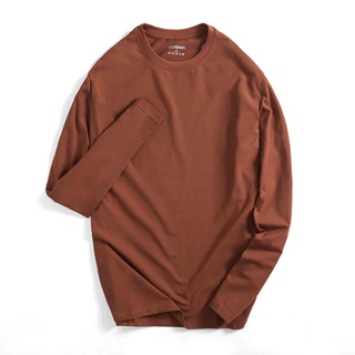 Áo thun cổ tròn tay dài Kboy Chất cotton co giãn 4 chiều, trơn mát , phù hợp mặc hằng ngày - AT20