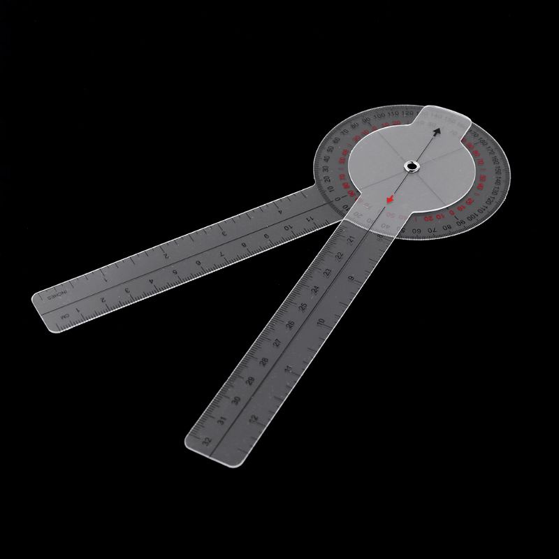 Moon Goniometer Thước nhựa 360 độ Thước đo góc Goniometer đa năng Measuing