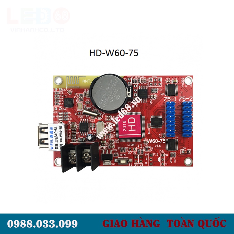 Card HD W60 -75 Điều khiển Module led matrix Full color mầu có kết nối ...