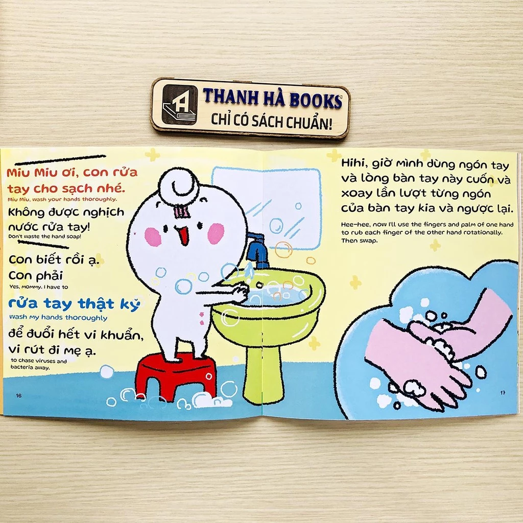 Sách Ehon Miu Miu Tự Lập - Rửa Tay