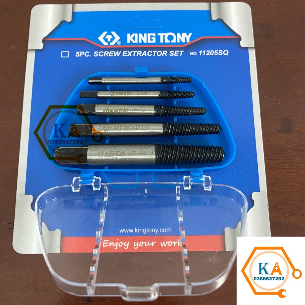 Bộ mũi vít nhổ ốc gãy, bộ tháo bu lông ốc vít trờn ren kingtoni, tolsen, mũi vặn ốc vít hư, tháo vít gãy toét