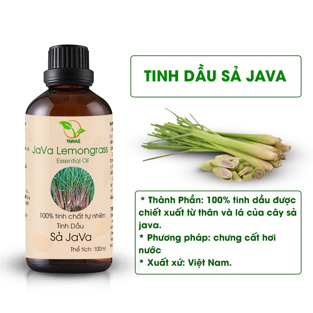 Mô tả Bộ đôi khử mùi đuổi muỗi hiệu quả. Tinh dầu Sả Java 100ml + Xịt tinh dầu đuổi muỗi sả quế 300ml TAMAS - 2