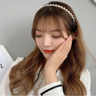 Băng đô đeo tóc đính ngọc trai giả Hàn Quốc hottrend sang trọng-Bờm cài tóc ngọc trai HaminStore
