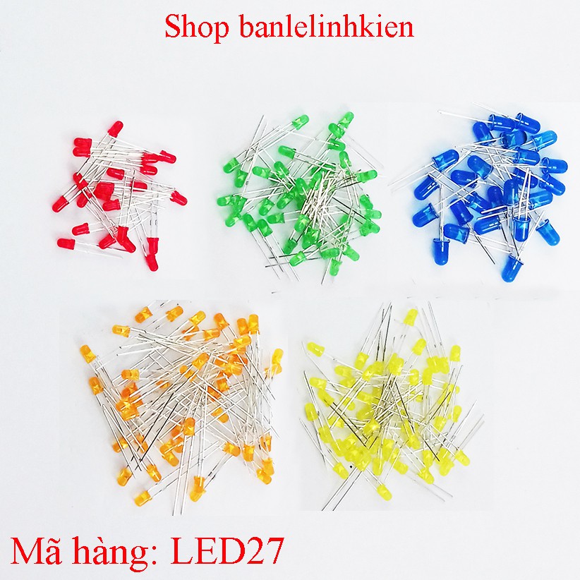 Led tròn phủ màu các loại đường kính 3mm 5mm | Shopee Việt Nam