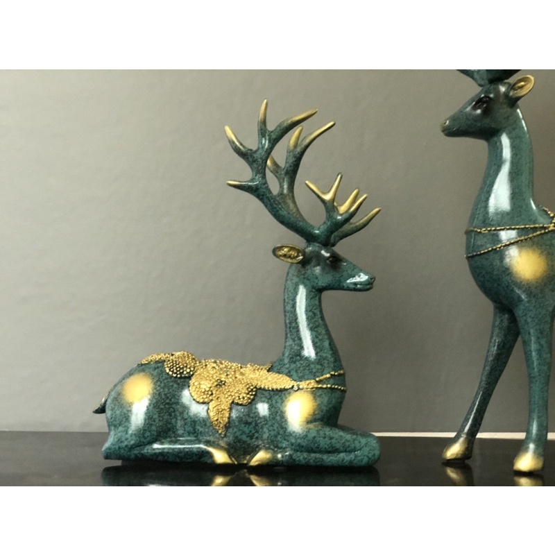 set hươu decor tài lộc decor trang trí phòng khách phòng ngủ đẹp sang trọng quà tặng ý nghĩa