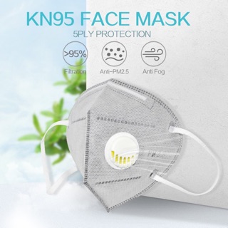 [Hàng sẵn]Khẩu Trang Than Hoạt Tính 5 Lớp Tiêu Chuẩn PM2.5 Lọc Không Khí Kháng Khuẩn Có Van Thở