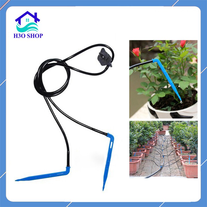 Bộ Tưới Nhỏ Giọt Có Bù Áp, Lưu Lượng 4 lít/giờ (Bộ 2 Que Cắm) - Siêu Tiết Kiệm Nước