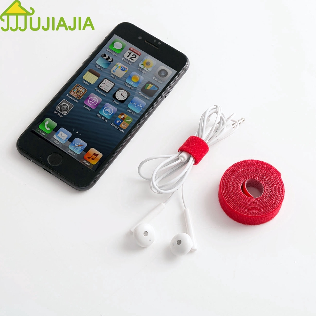 Ảnh Set 3 Cuộn/10 Dây Quấn Cố Định Cáp Sạc JUJIAJIA Có Quai Dán Tiện Dụng 4