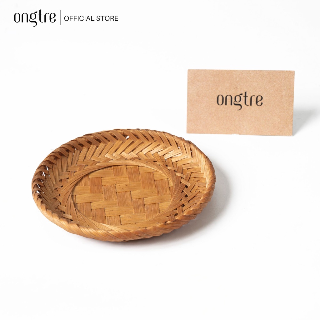 Đĩa Tre Mini Hun Khói ONGTRE, Đĩa Đựng Đồ Ăn, Lót Nồi, Đĩa Decor Bàn Ăn, Chụp Ảnh, Nhà Hàng, Cafe
